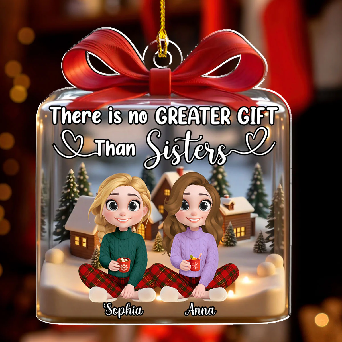 No Greater Gift - Personalized Custom Acrylic Ornament - Image 2