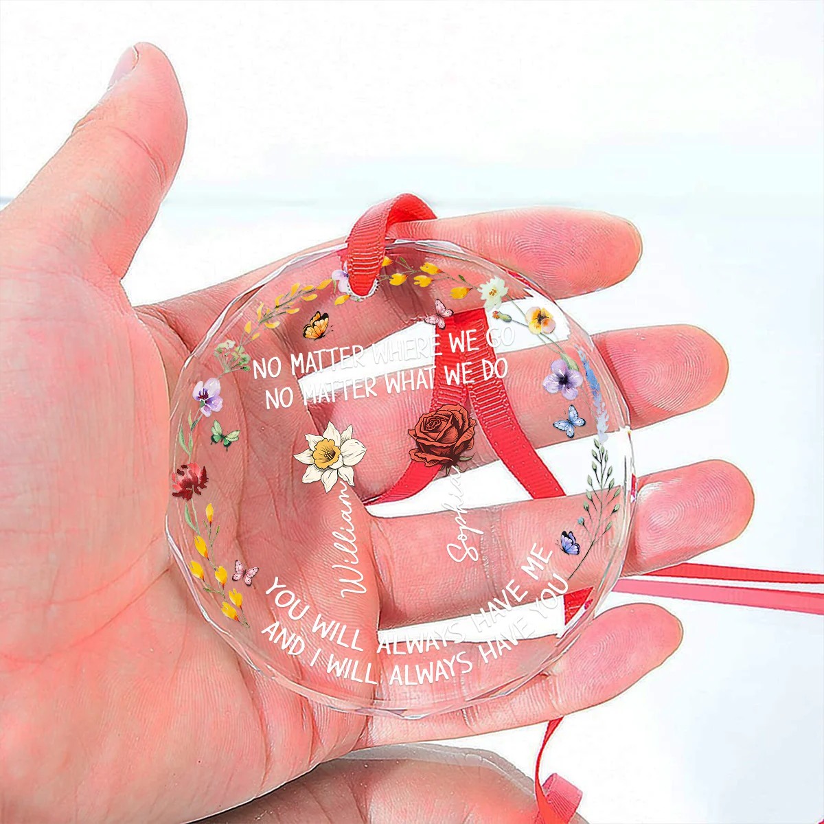 No Matter - Personalized Custom Glass Ornament - Image 5