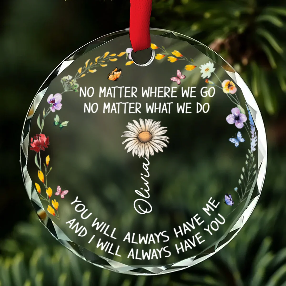 No Matter - Personalized Custom Glass Ornament - Image 7