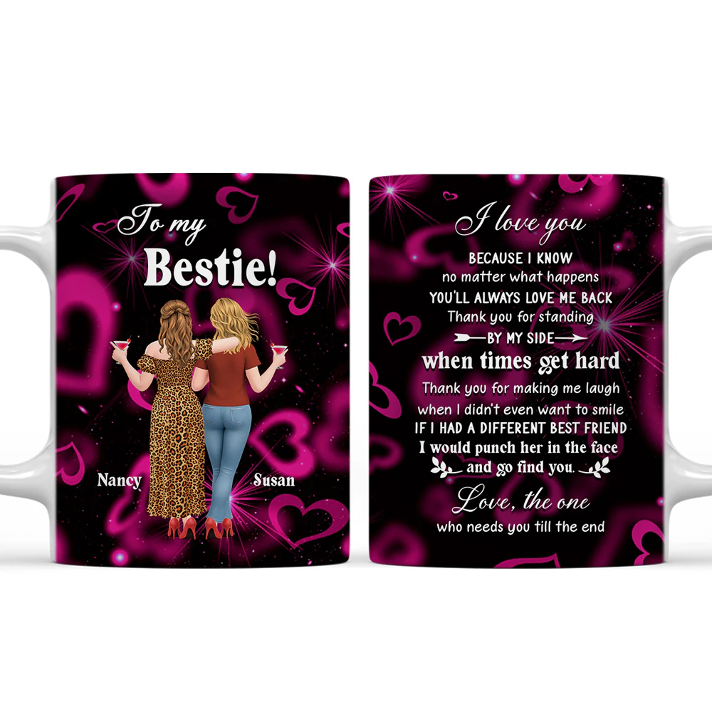 Friendship That Never Leaves - Personalized Custom Coffee Mug
