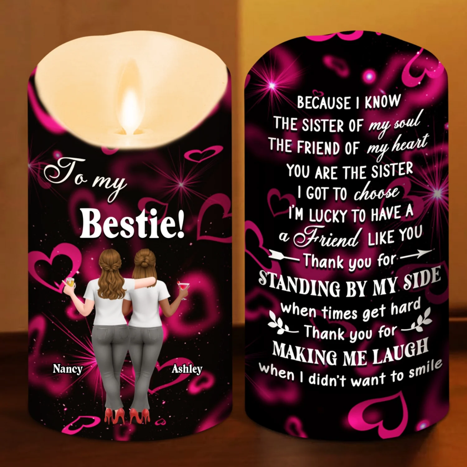 No Matter What Happens - Personalized Custom LED Candle - Image 6