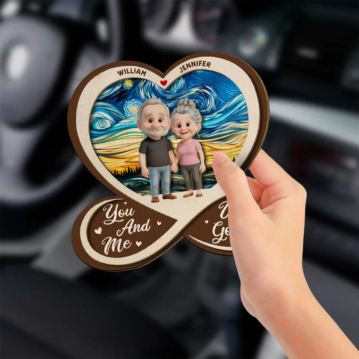 No Matter What I Love You - Personalized Custom Car Visor Clip - Image 2