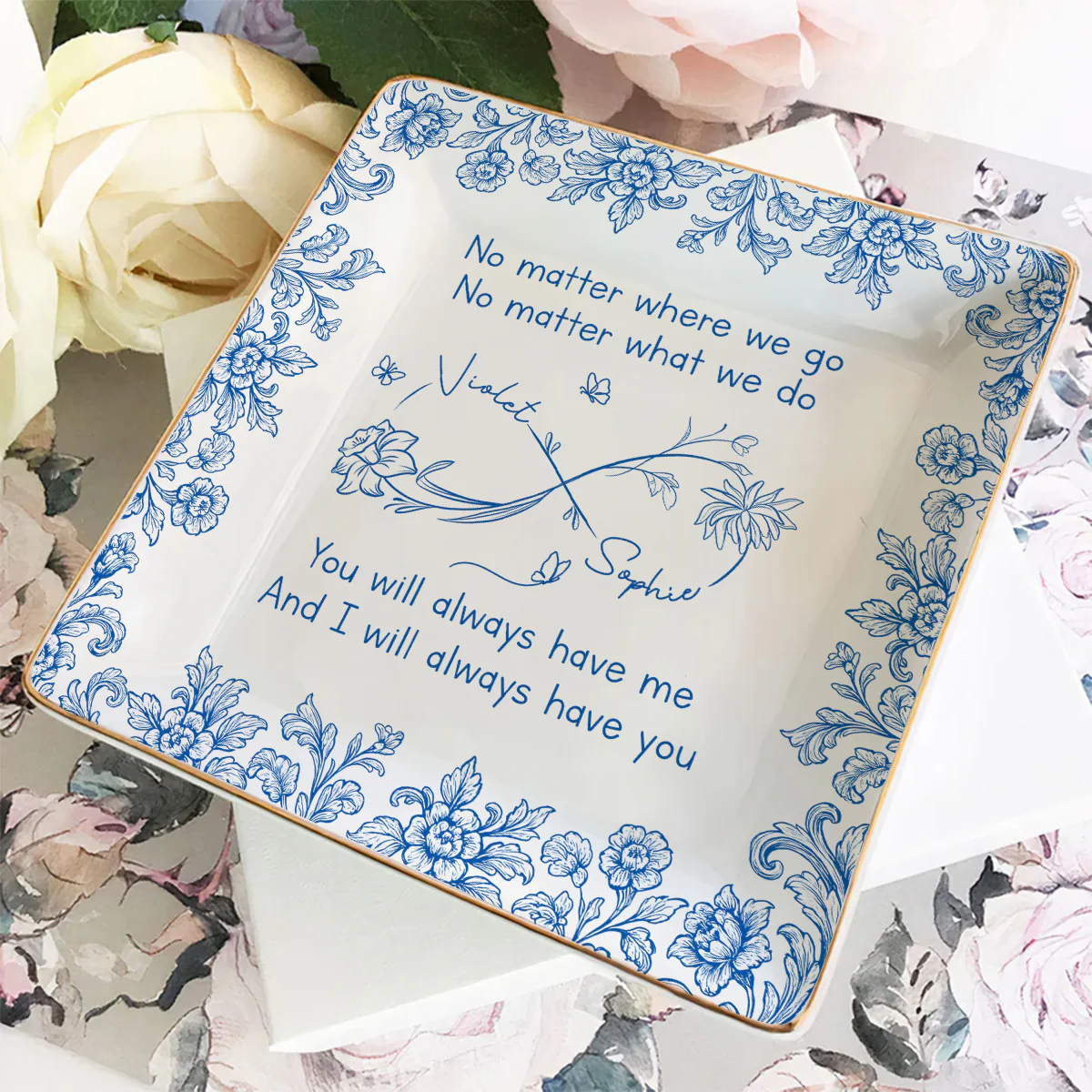 No Matter Where We Go - Personalized Custom Jewelry Dish - Image 3
