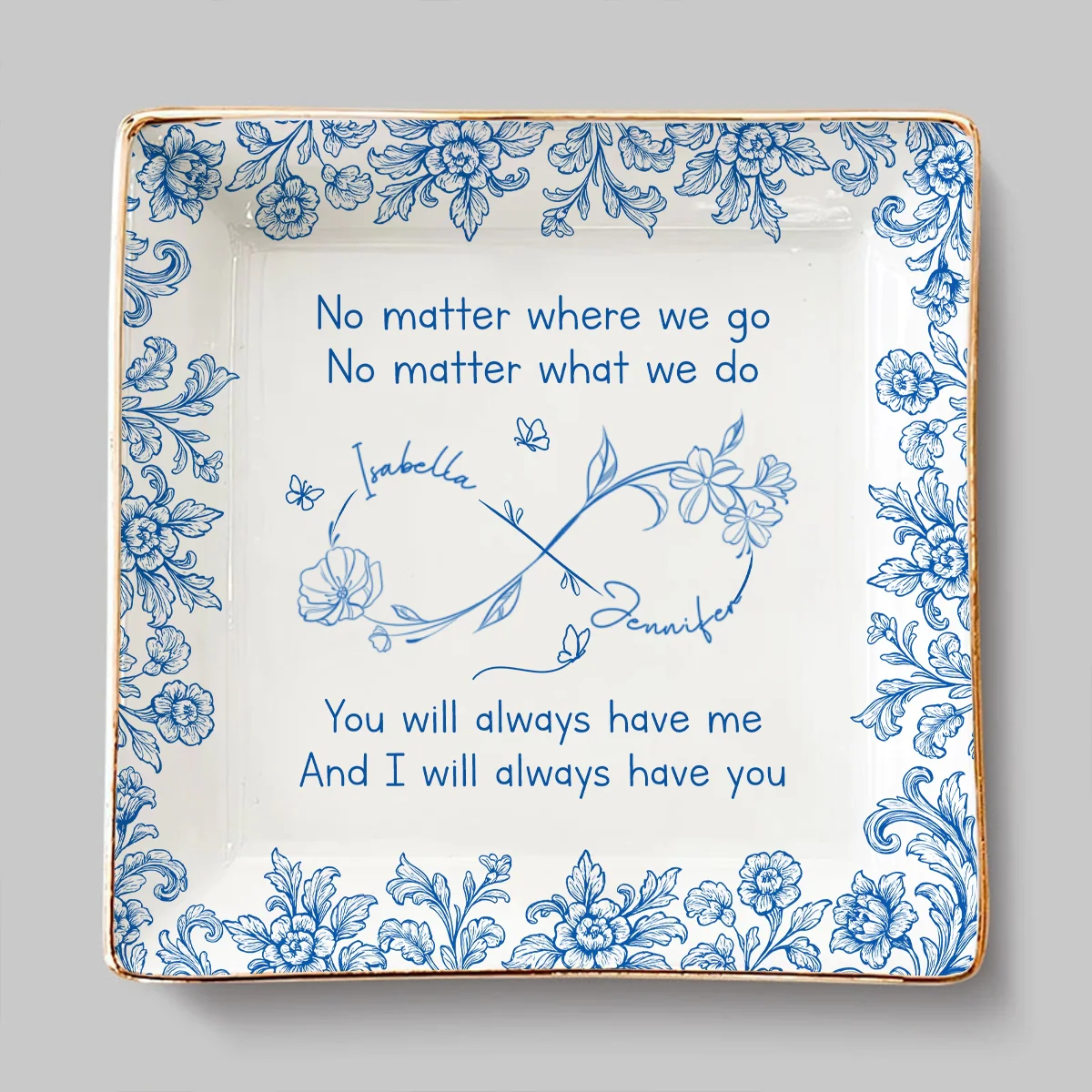 No Matter Where We Go - Personalized Custom Jewelry Dish - Image 6