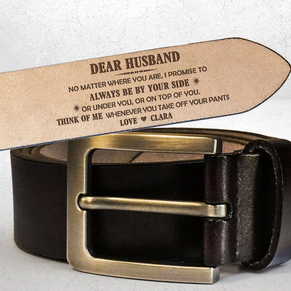 No Matter Where You Are - Personalized Engraved Leather Belt - Image 2