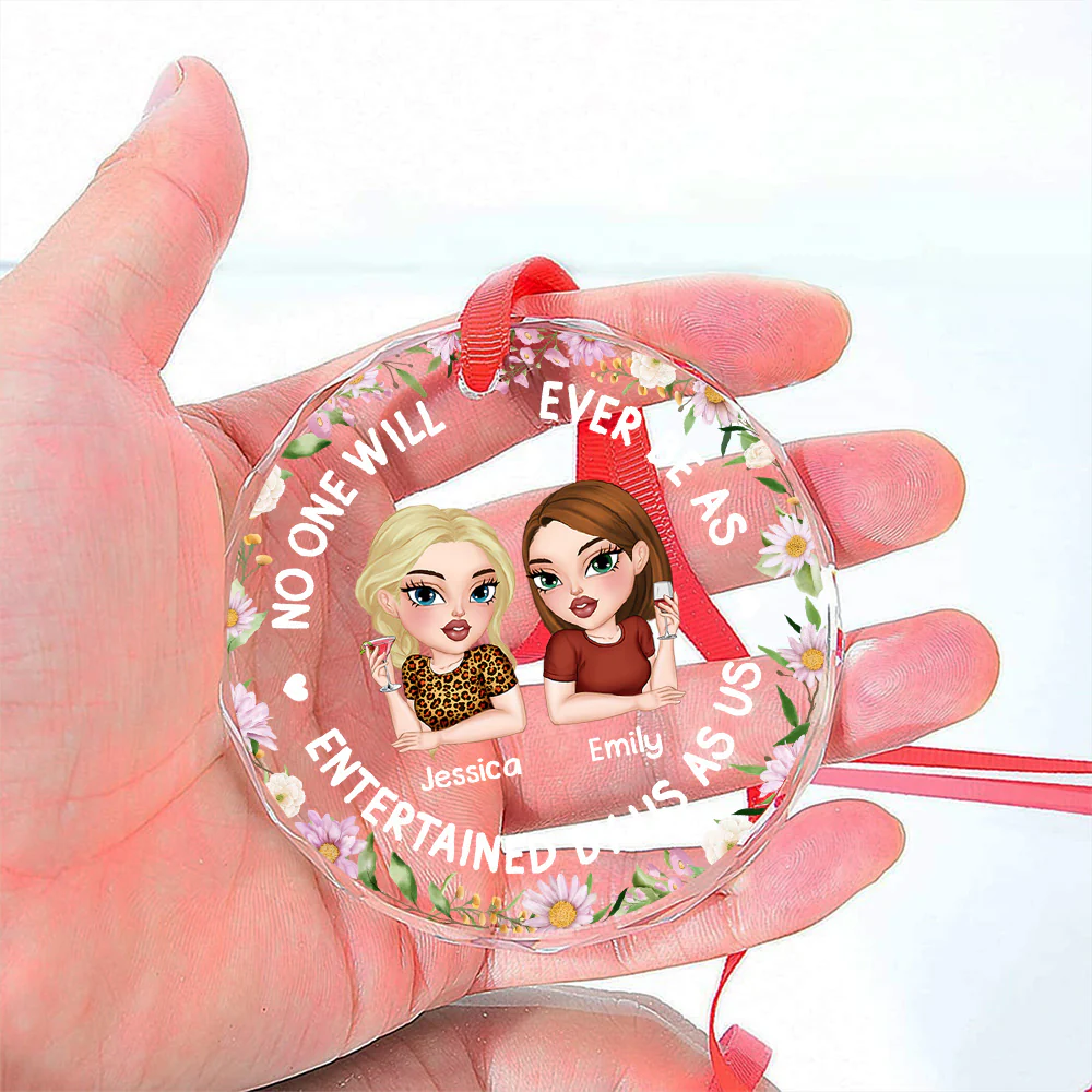 No One Will Ever Be As Entertained - Personalized Custom Glass Ornament - Image 5