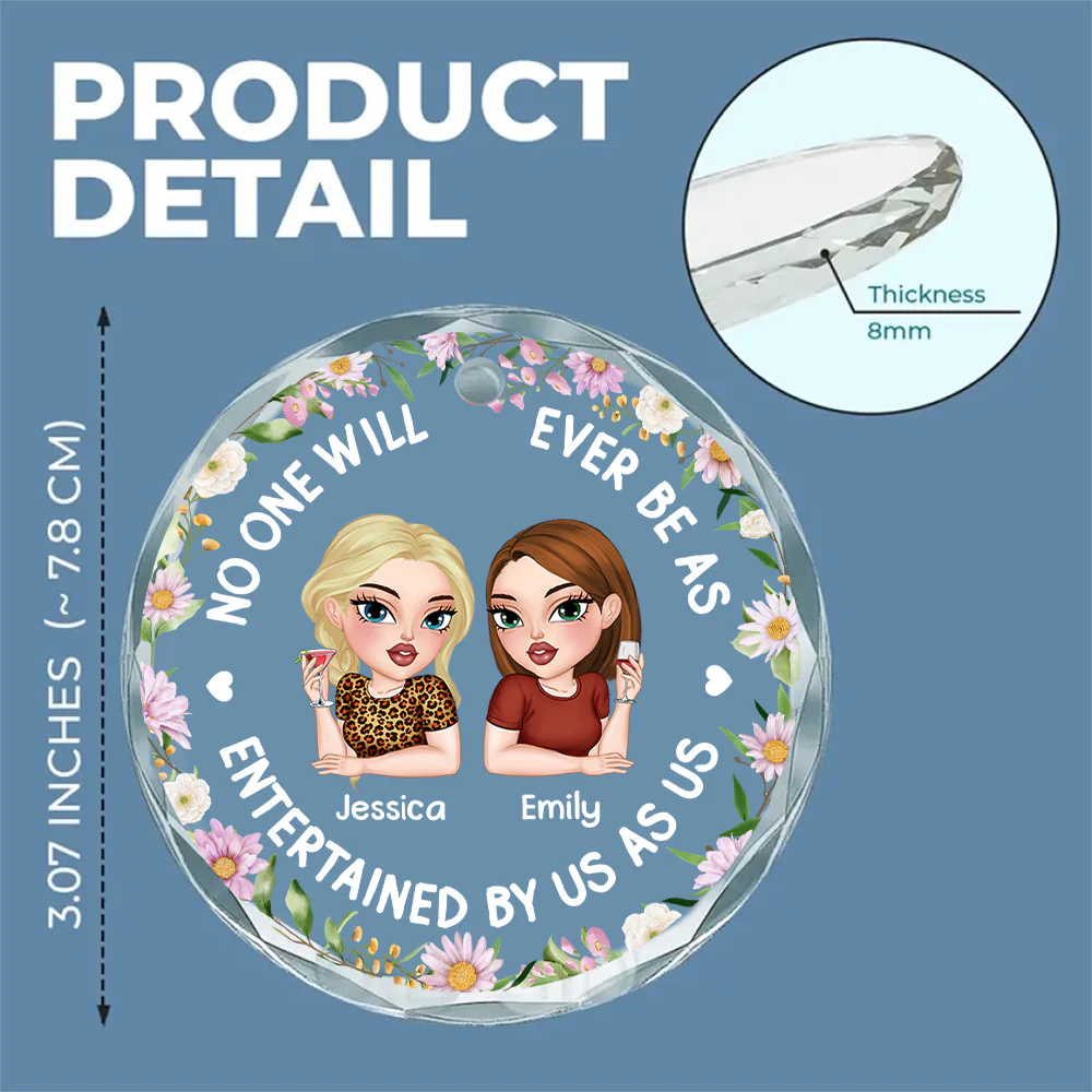 No One Will Ever Be As Entertained - Personalized Custom Glass Ornament - Image 6