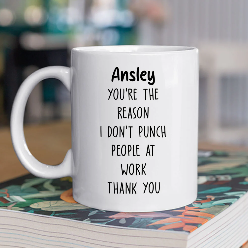 No Punch Coworker - Personalized Custom Coffee Mug - Image 5