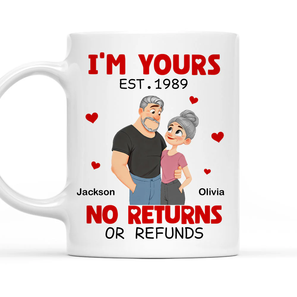 No Refund Cartoon - Personalized Custom Coffee Mug