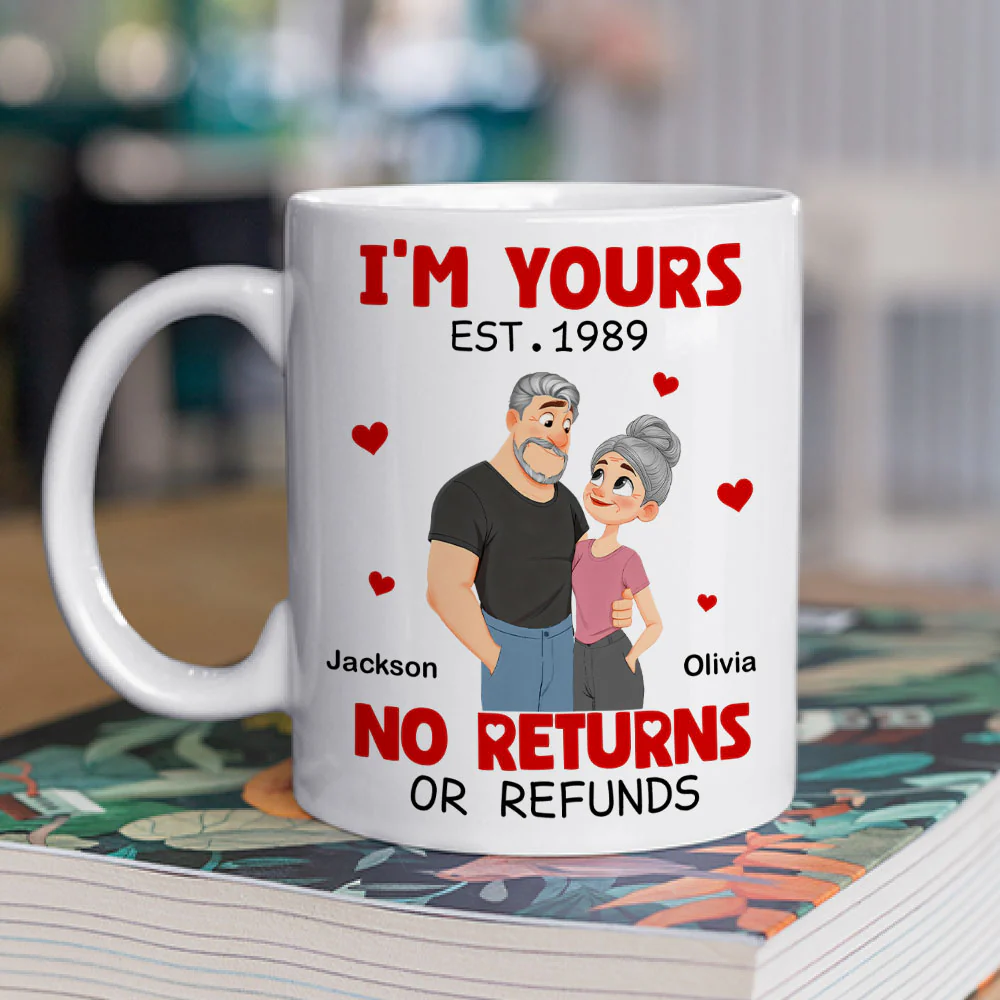 No Refund Cartoon - Personalized Custom Coffee Mug - Image 2