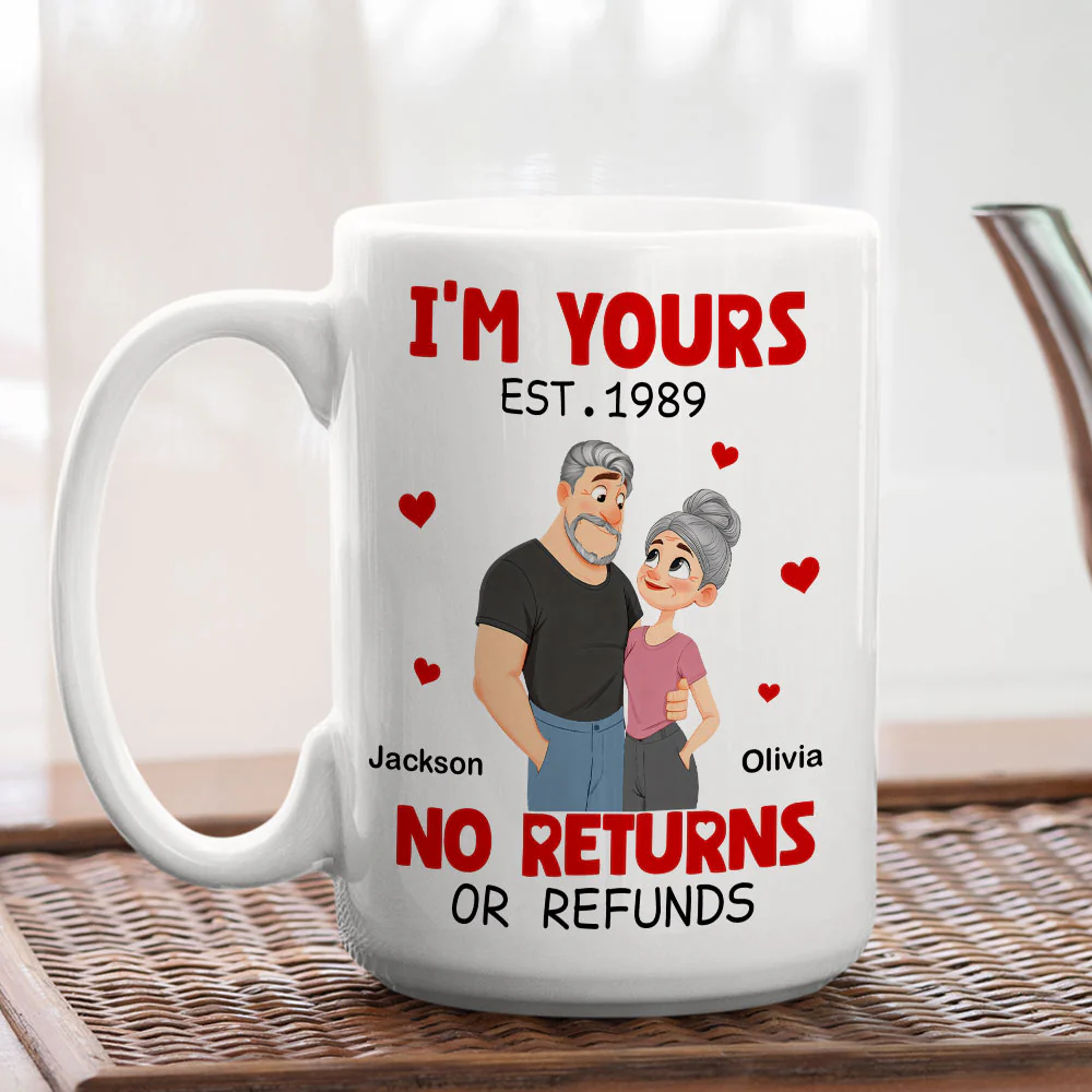 No Refund Cartoon - Personalized Custom Coffee Mug - Image 3