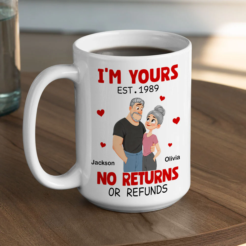No Refund Cartoon - Personalized Custom Coffee Mug - Image 4