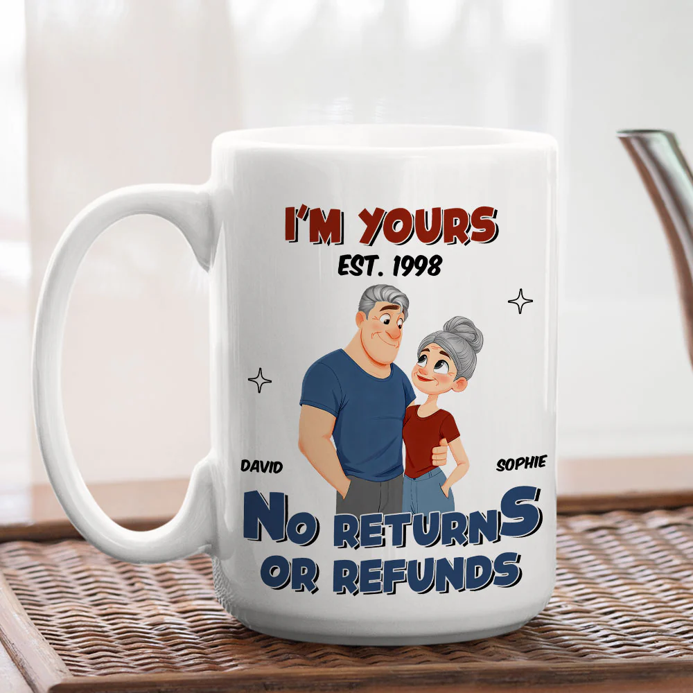No Refund Cartoon - Personalized Custom Coffee Mug - Image 5