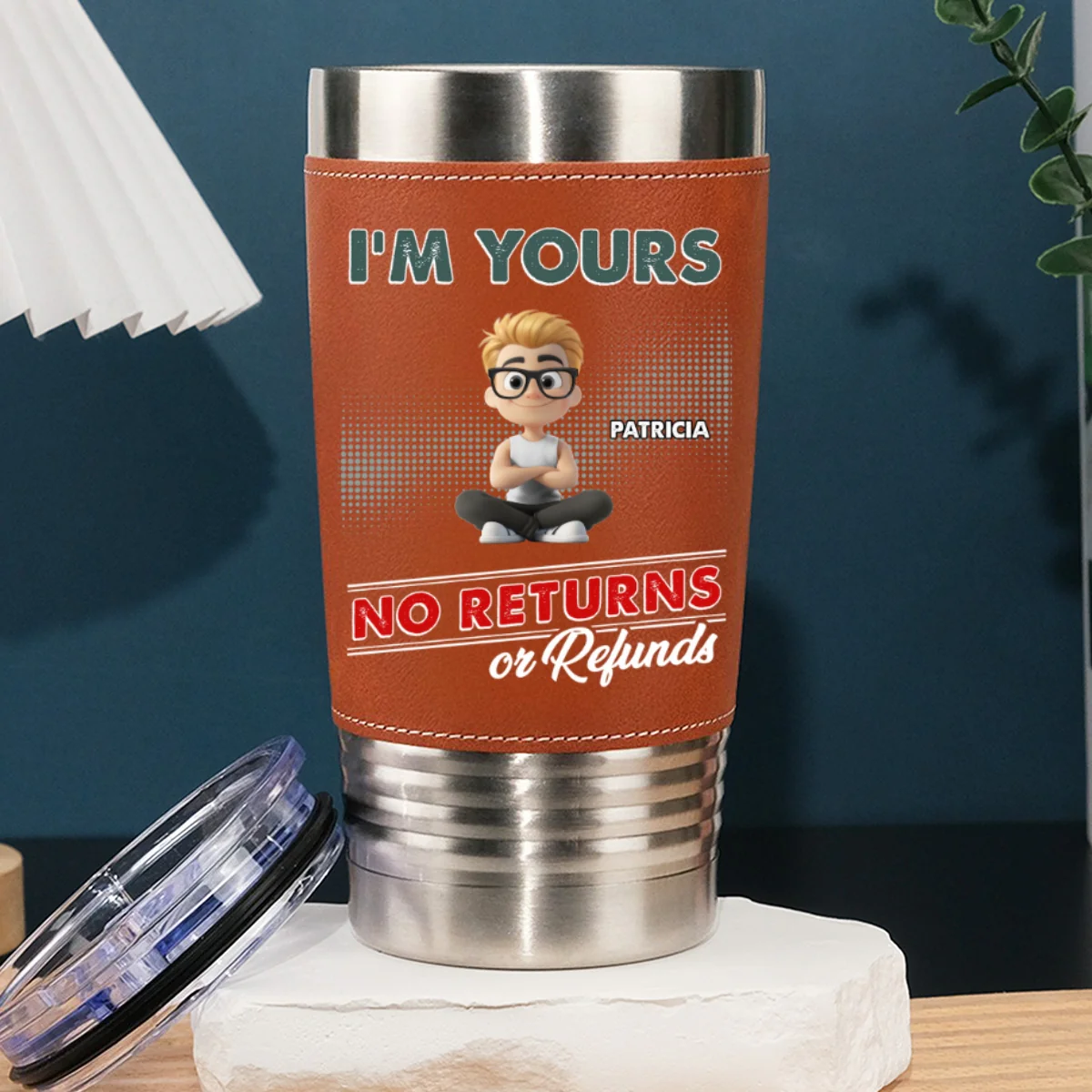 No Refund - Personalized Custom Leather Tumbler - Image 7