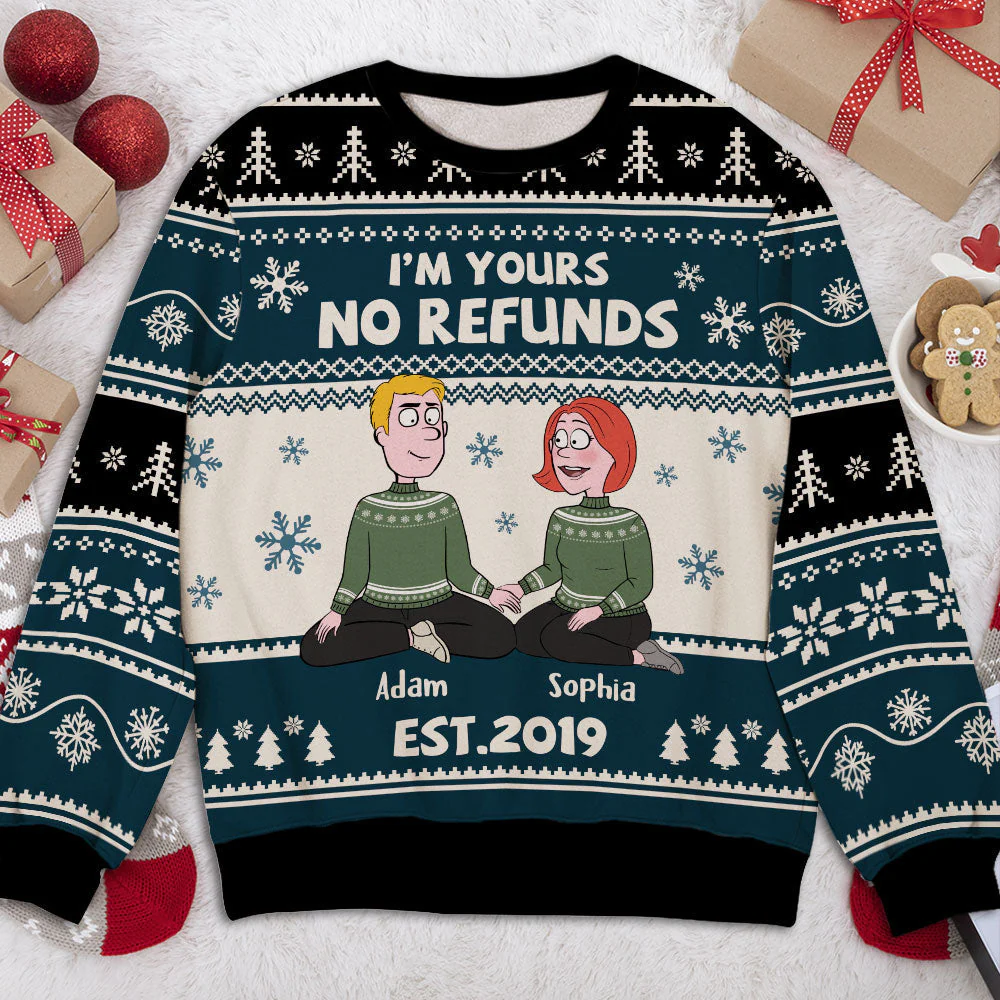 No Refunds - Personalized Custom All-Over-Print Sweatshirt - Image 2