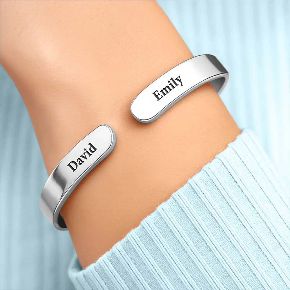 No Returns Or Refunds - Personalized Custom Bracelet Cuff - Image 3