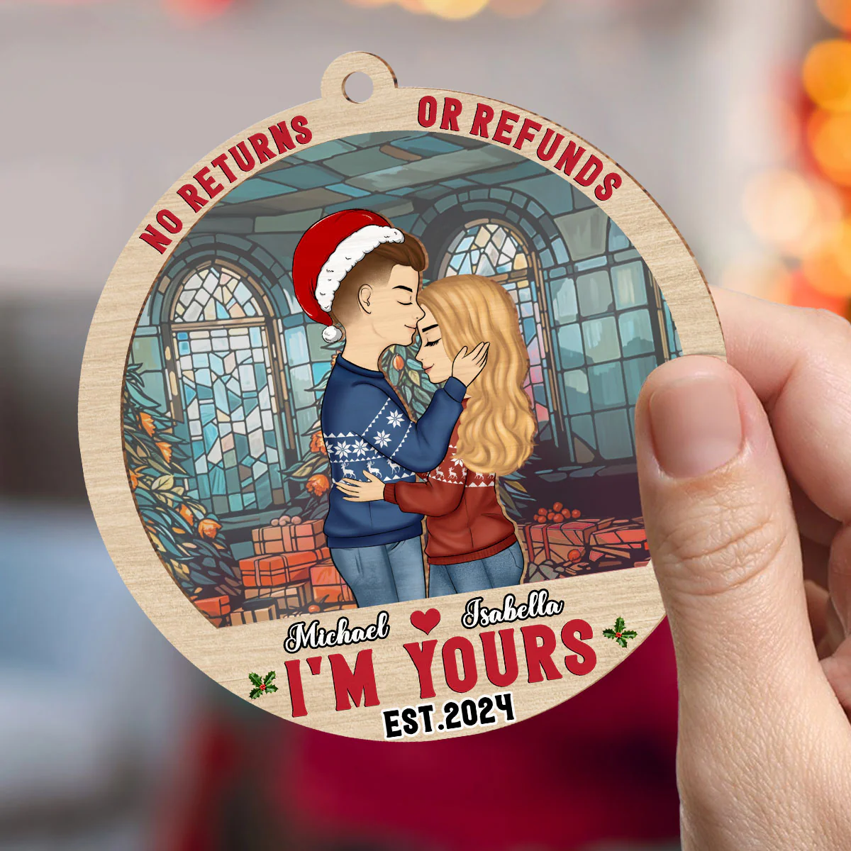 No Returns Or Refunds - Personalized Custom Suncatcher Ornament - Image 2