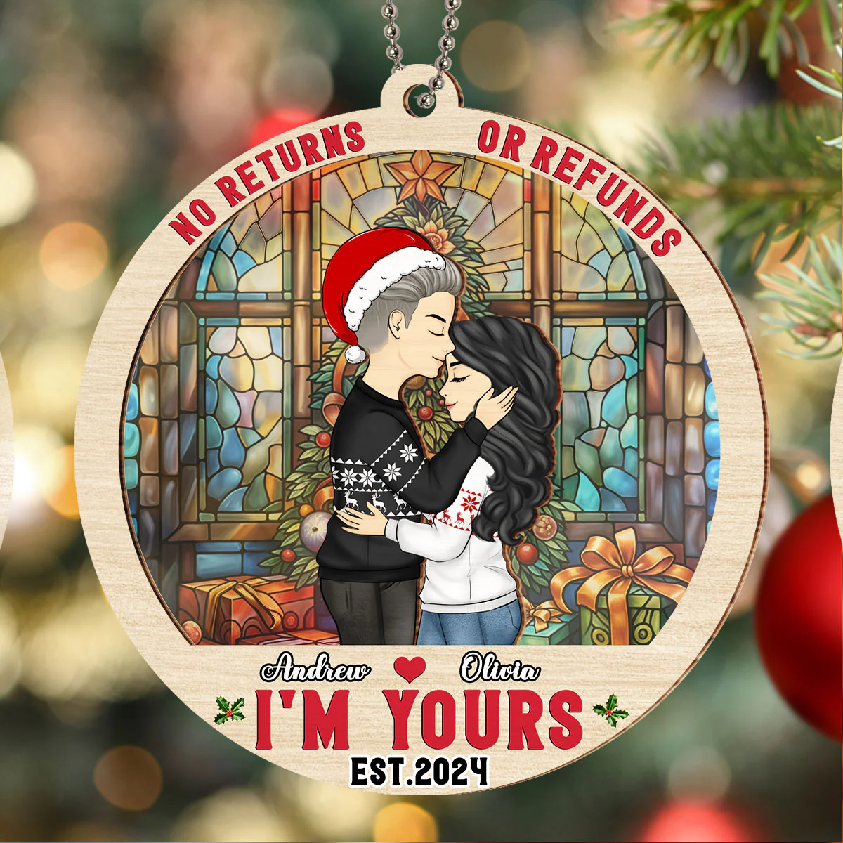 No Returns Or Refunds - Personalized Custom Suncatcher Ornament - Image 4