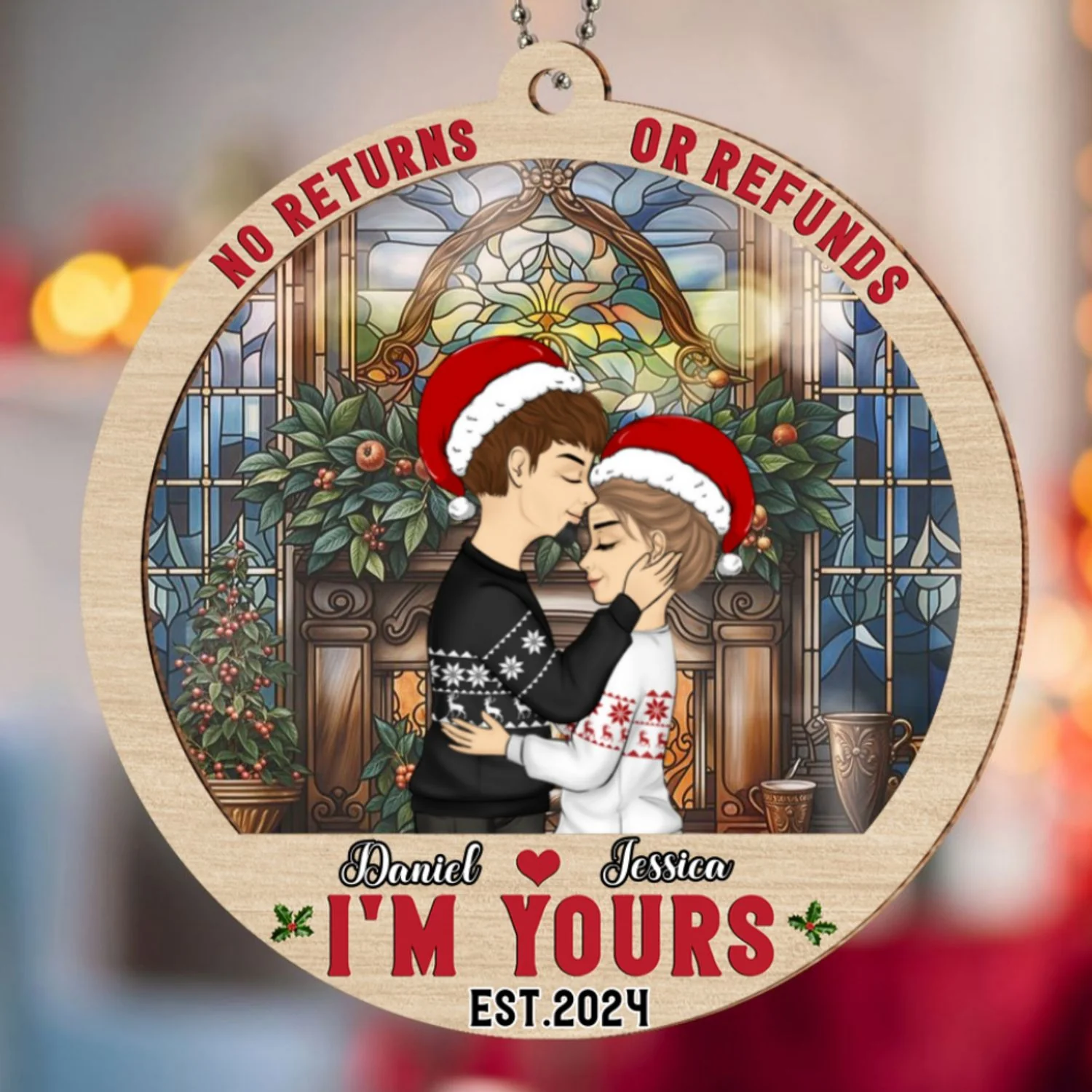 No Returns Or Refunds - Personalized Custom Suncatcher Ornament - Image 6