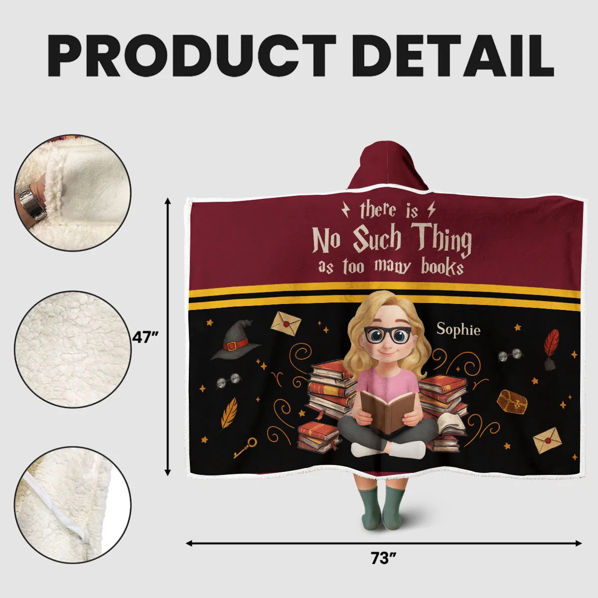 No Such Thing - Personalized Custom Hooded Blanket - Image 8