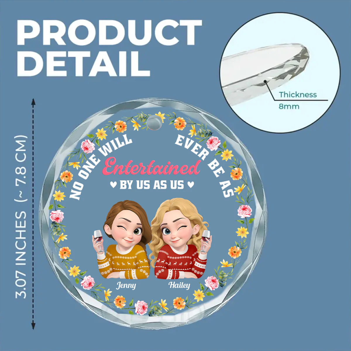 Nobody Enjoys Us Like Us - Personalized Custom Glass Ornament - Image 5