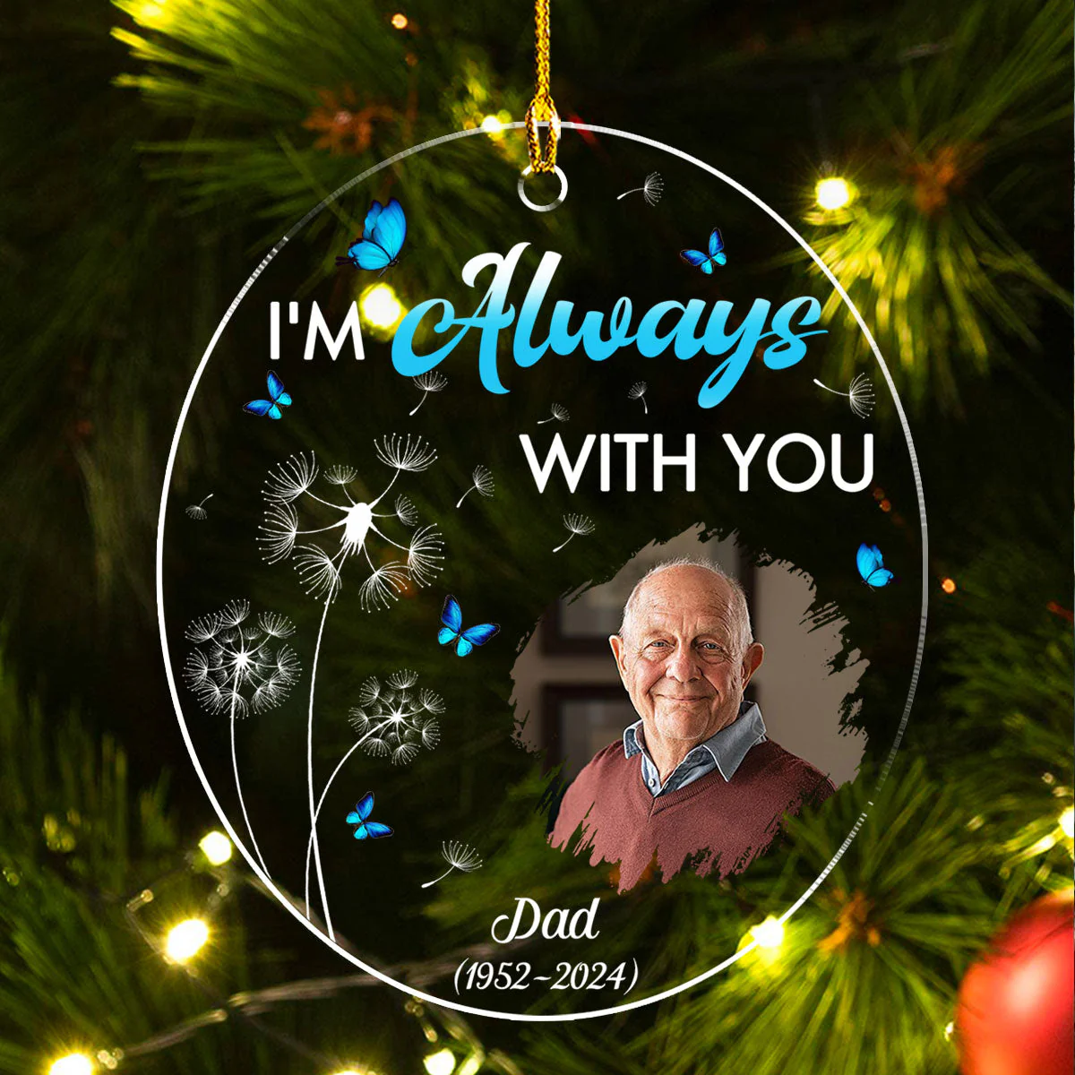 Not A Day Goes By - Personalized Custom Acrylic Ornament - Image 4