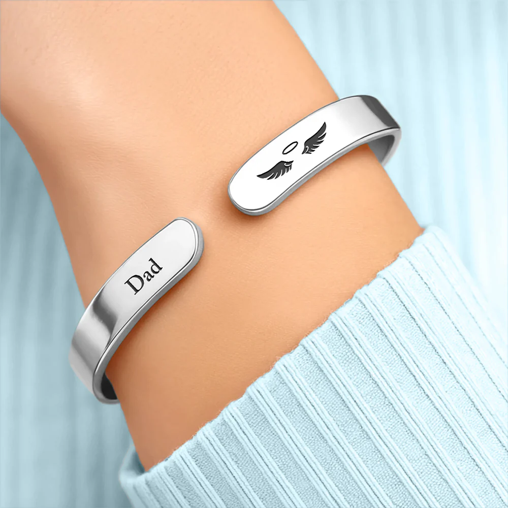 Not A Day Goes By - Personalized Custom Bracelet Cuff - Image 4