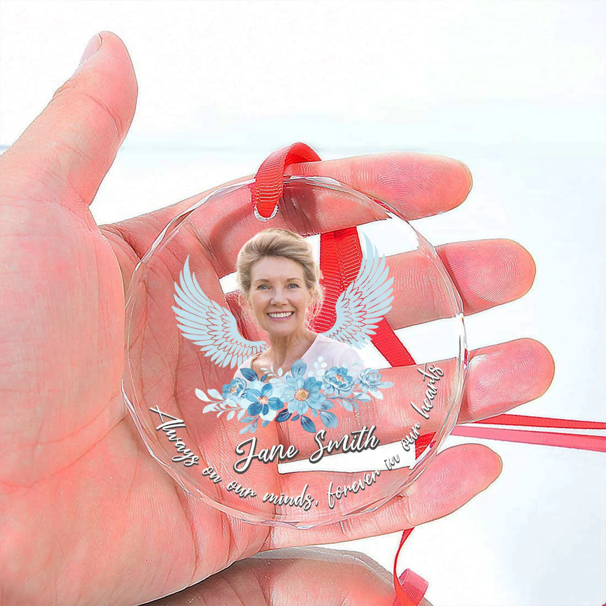 Not A Day Goes By - Personalized Custom Glass Ornament - Image 2