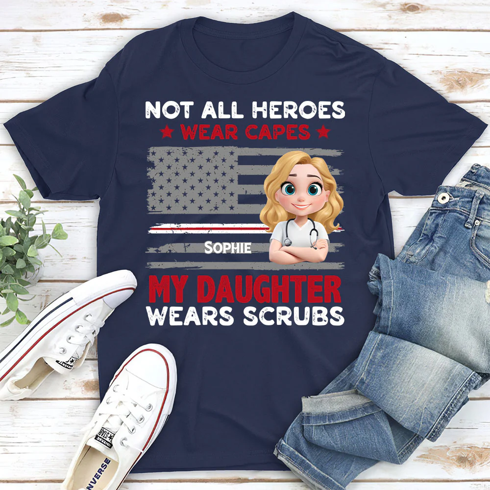 Not All Heroes Wear Capes - Personalized Custom Shirt - Image 4
