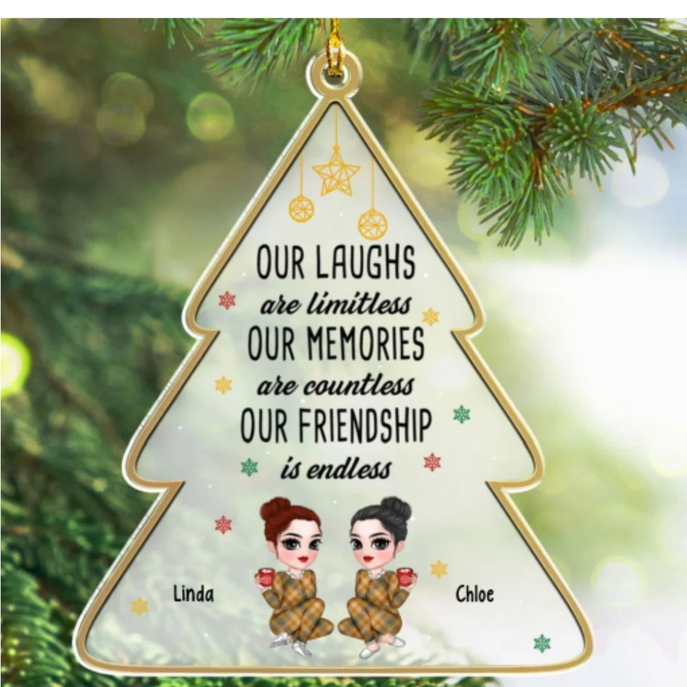 Not Just Friends - Personalized Custom Acrylic Ornament - Image 5