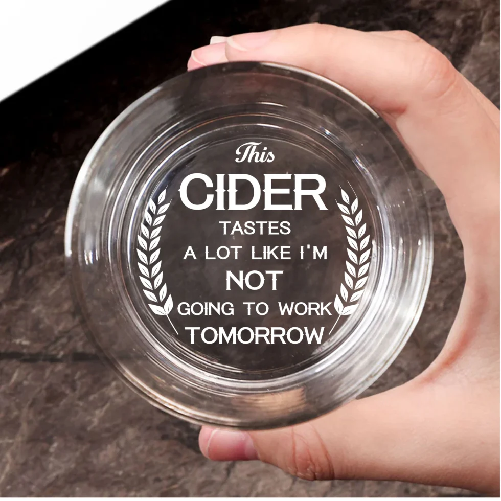 Not Working Tomorrow Vibes - Personalized Custom Engraved Whiskey Glass - Image 7