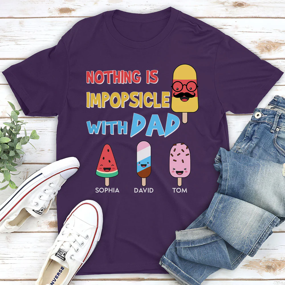 Nothing Is Impopsicle With Pop - Personalized Custom Shirt - Image 2