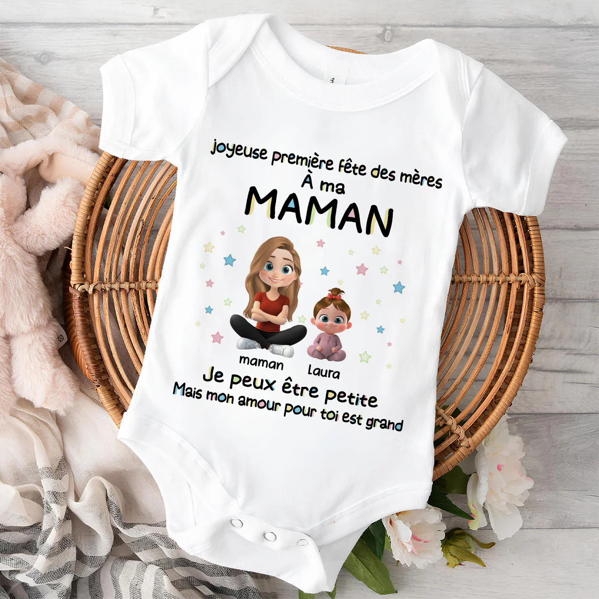 Notre Première Fête des Mères - Body Bébé Personnalisé - Image 2