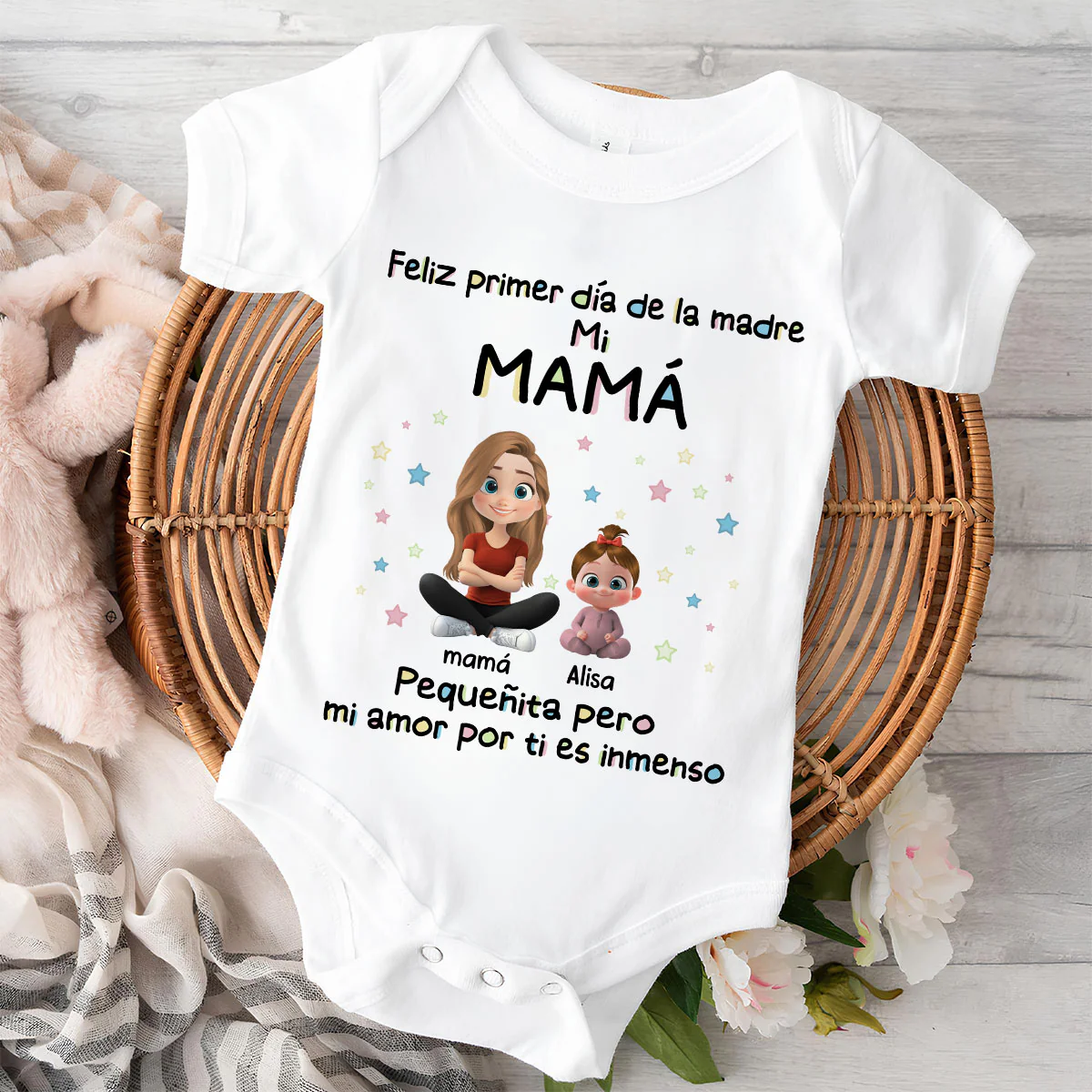 Nuestro primer Día de la Madre - Body de bebé personalizado - Image 2