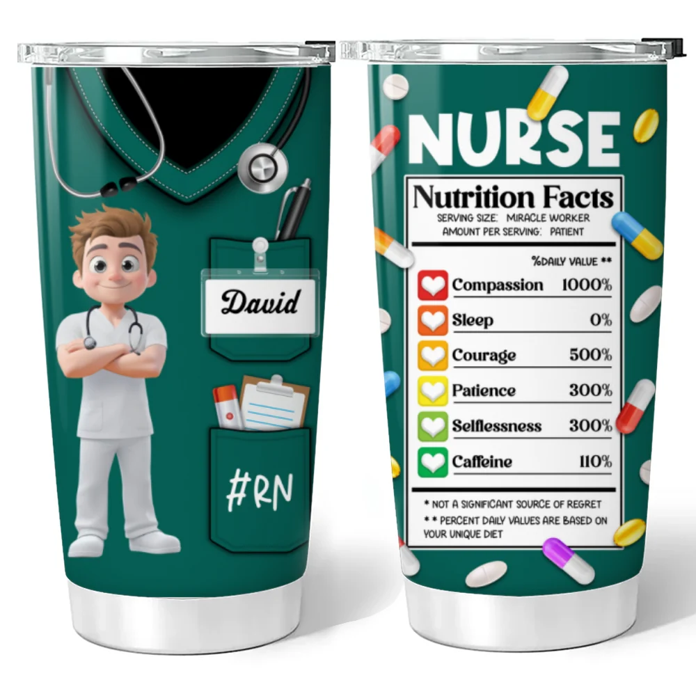 Nurse Nutrition Facts - Personalized Custom Tumbler - Image 10