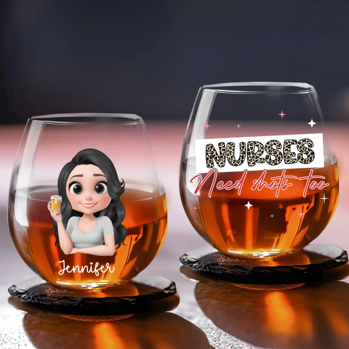 Nurses Need Shot Too - Personalized Custom Wine Glass - Image 5