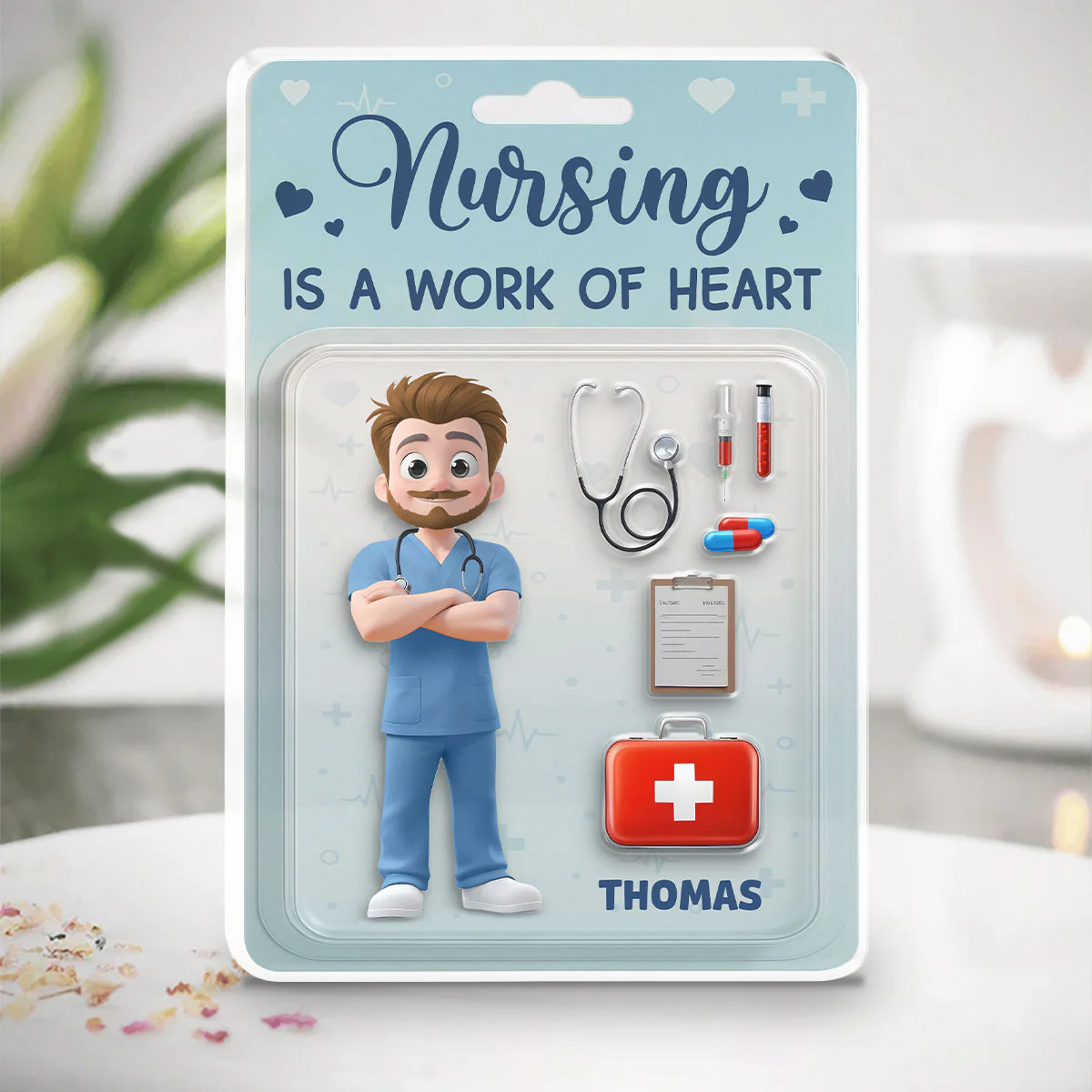 Nursing Is A Work Of Heart - Personalized Custom Acrylic Plaque - Image 4