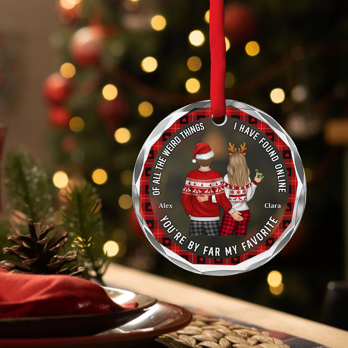 Of All The Weird Things I Have Found Online - Personalized Custom Glass Ornament - Image 2