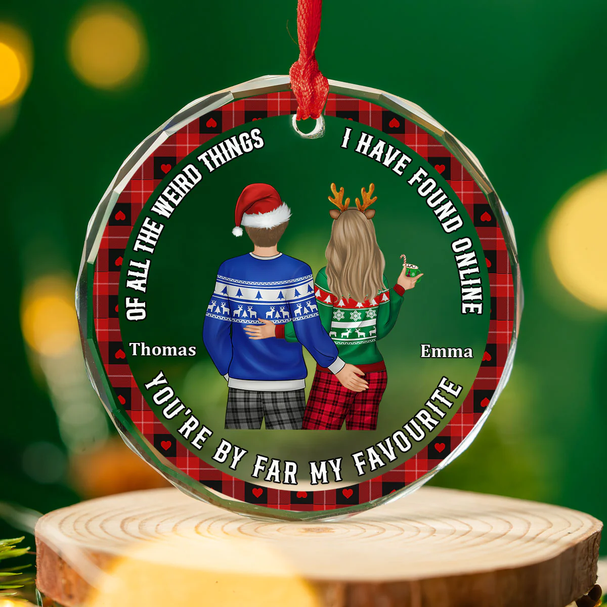 Of All The Weird Things I Have Found Online - Personalized Custom Glass Ornament - Image 4