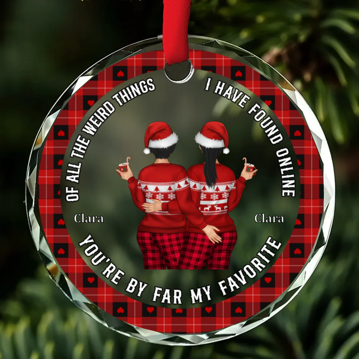 Of All The Weird Things I Have Found Online - Personalized Custom Glass Ornament - Image 5