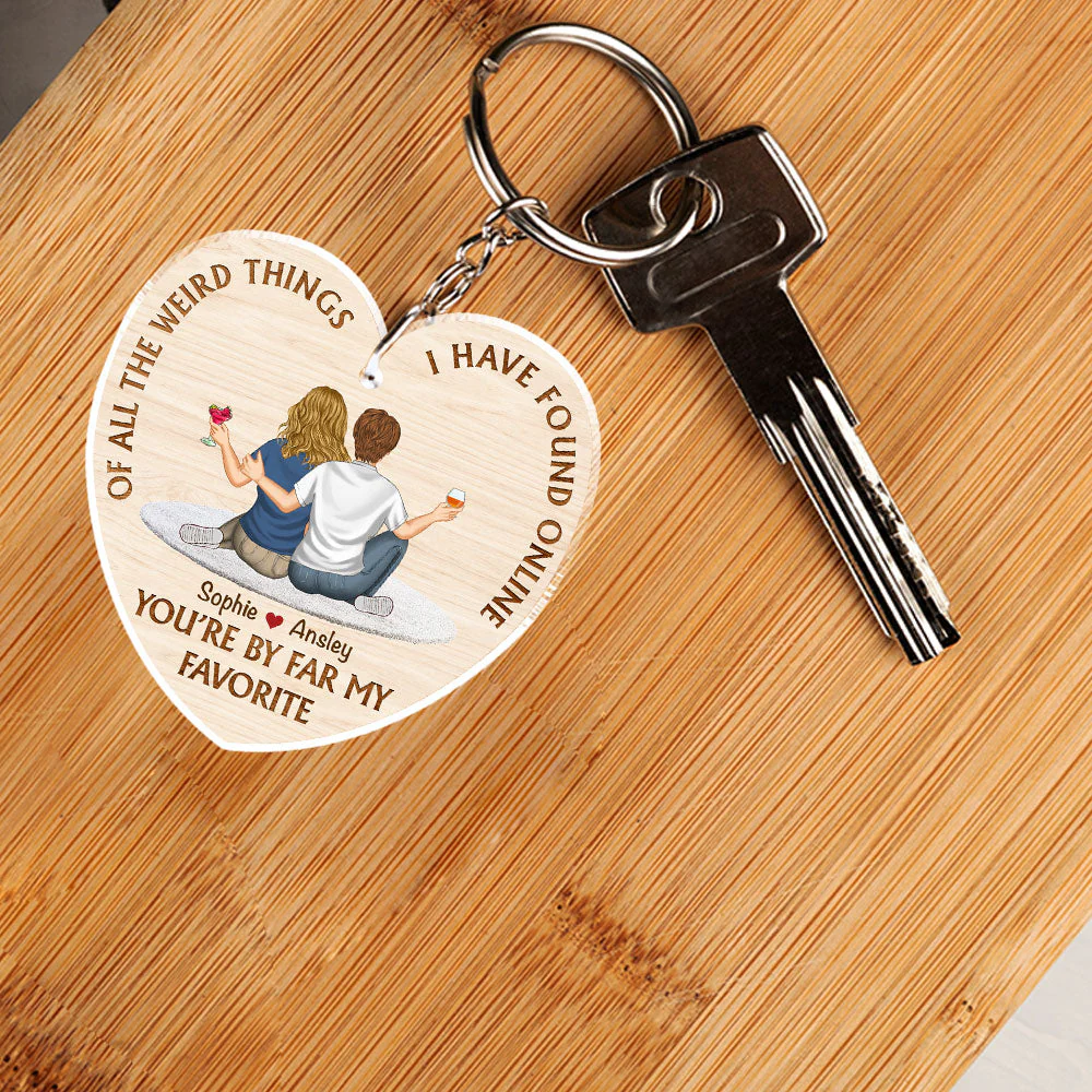Of All The Weird Things - Personalized Custom Acrylic Keychain - Image 2