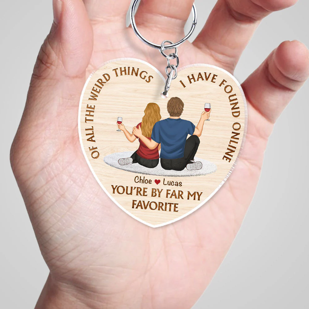Of All The Weird Things - Personalized Custom Acrylic Keychain - Image 4