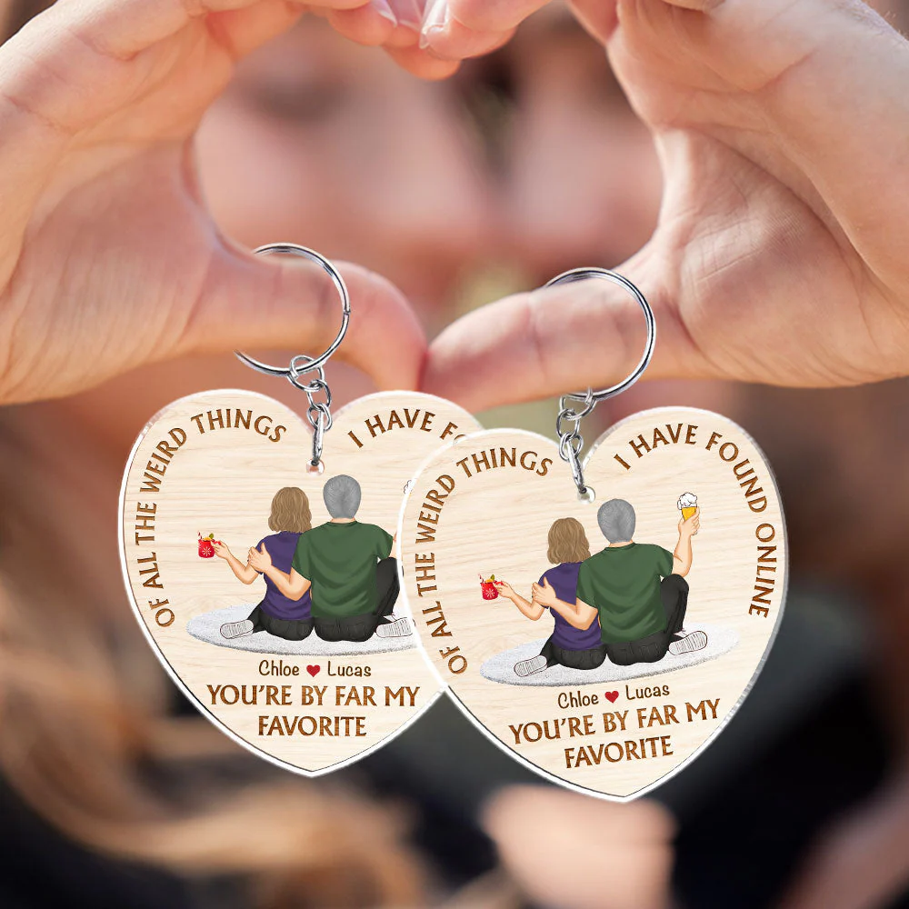 Of All The Weird Things - Personalized Custom Acrylic Keychain - Image 5