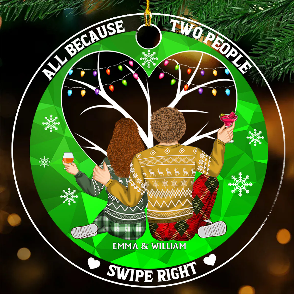 Of All The Weird Things - Personalized Custom Acrylic Ornament - Image 3