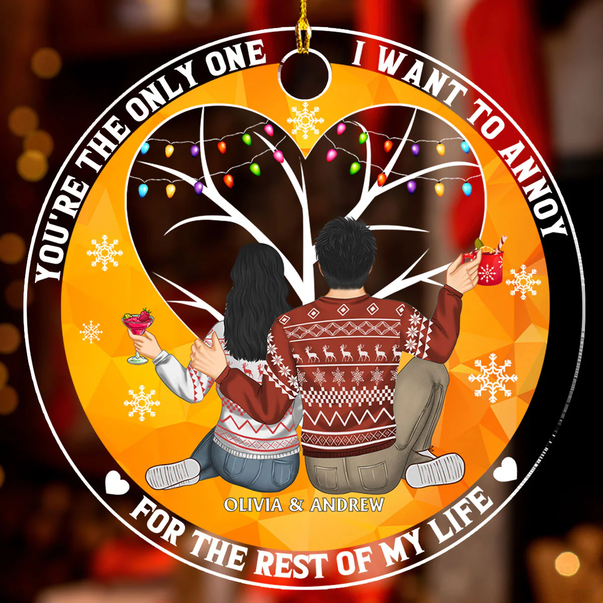 Of All The Weird Things - Personalized Custom Acrylic Ornament - Image 5