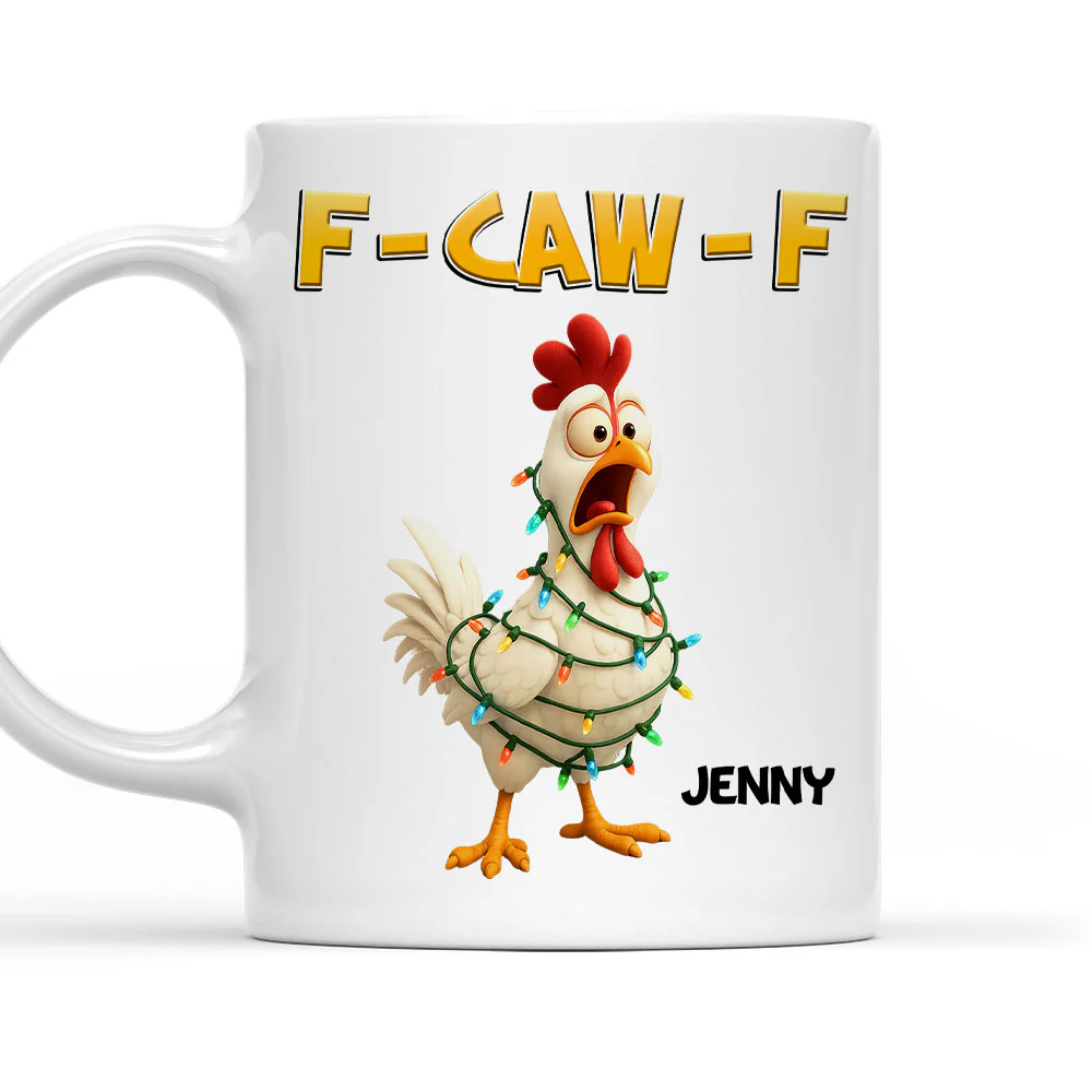 Office Bestie Funny Chicken - Personalized Custom Coffee Mug 