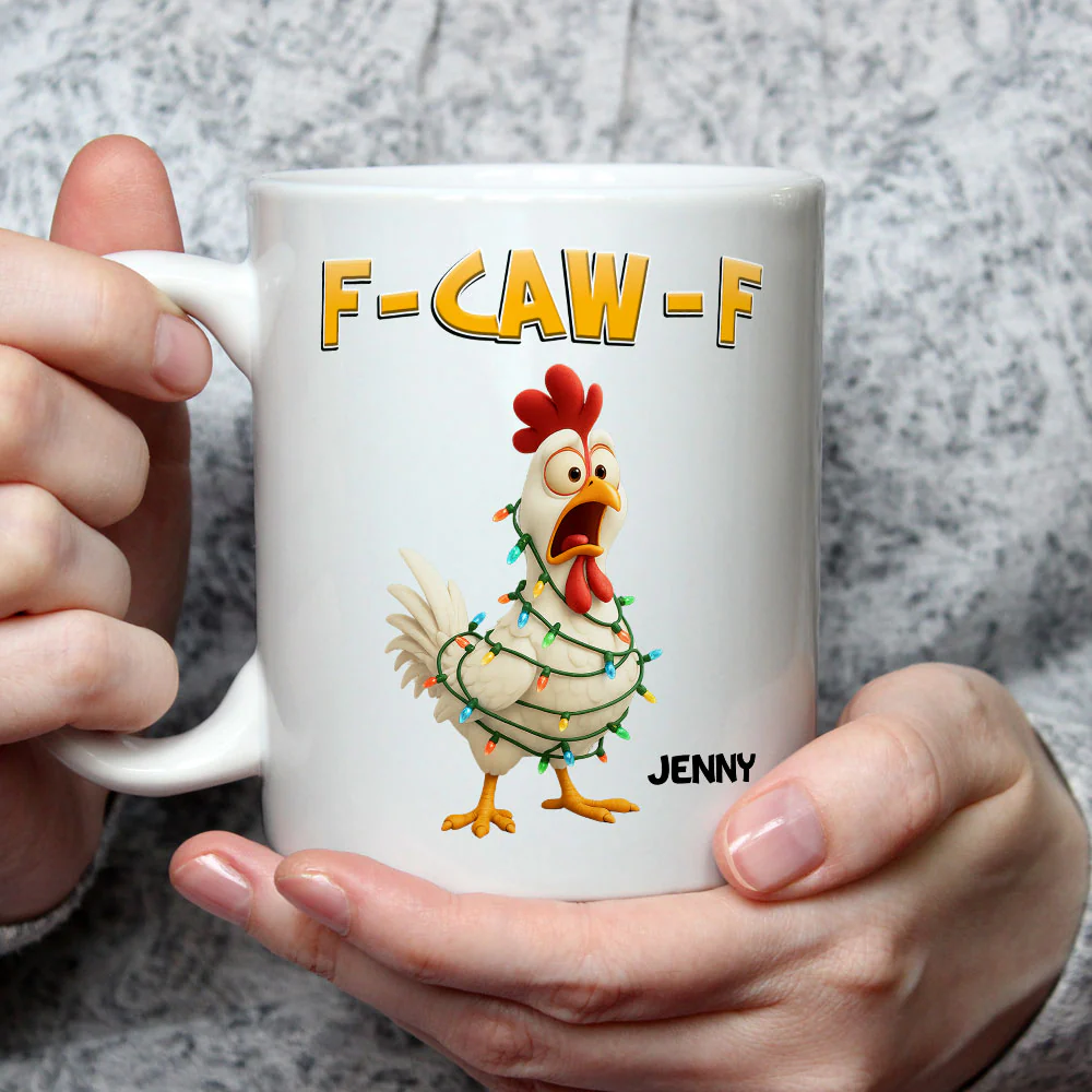 Office Bestie Funny Chicken - Personalized Custom Coffee Mug  - Image 2