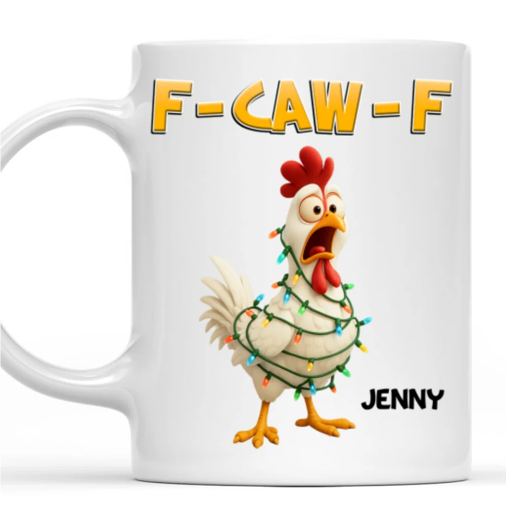 Office Bestie Funny Chicken - Personalized Custom Coffee Mug  - Image 7