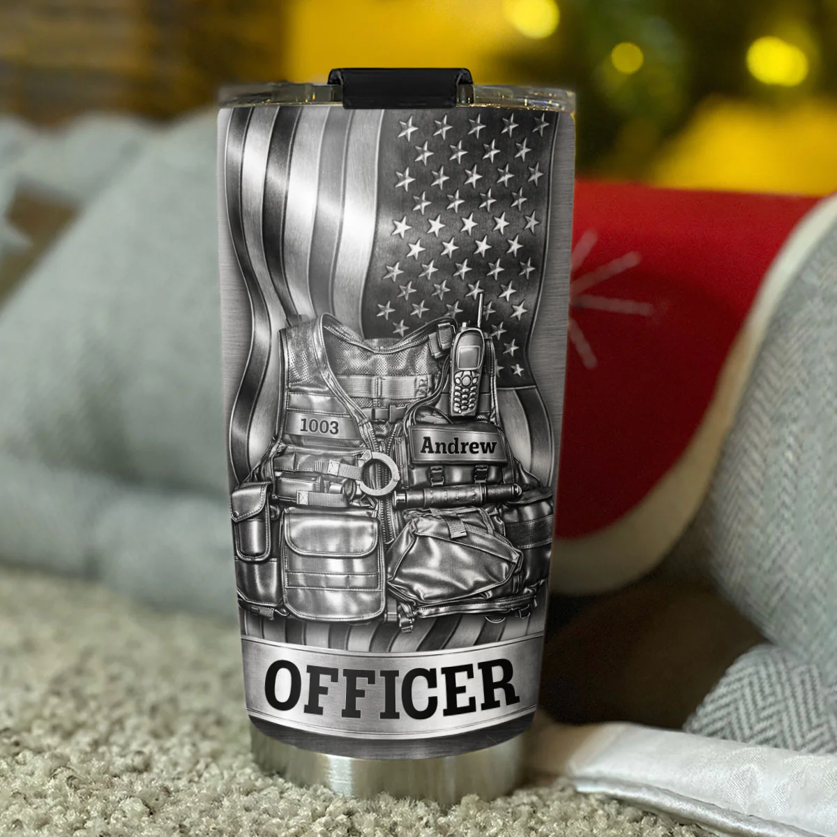 Officer On Duty - Personalized Custom Tumbler - Image 3