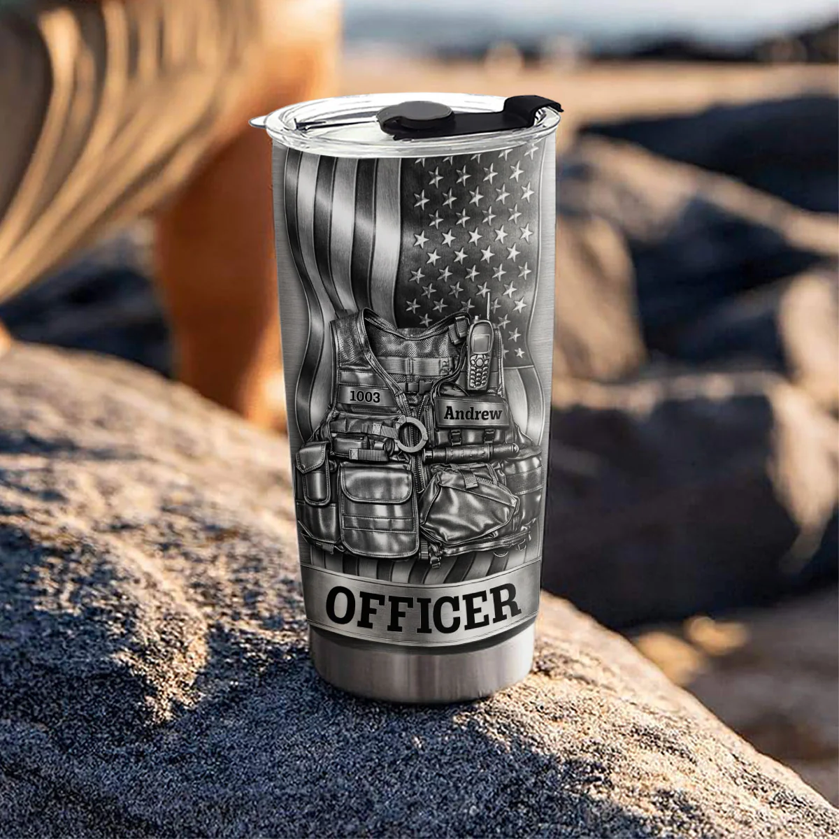 Officer On Duty - Personalized Custom Tumbler - Image 4